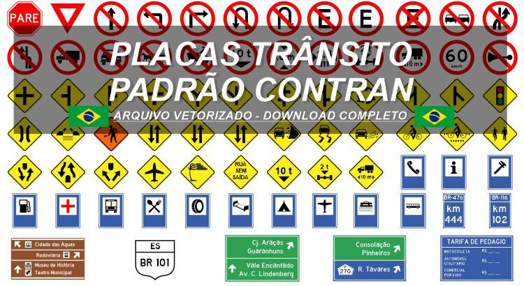 Placas de Trânsito Vetorizadas Download Grátis - Blog Sinal Center